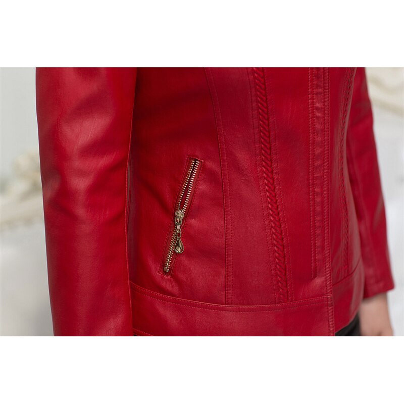 Effortless Chic: Versatile Faux Leather Women's Jacket