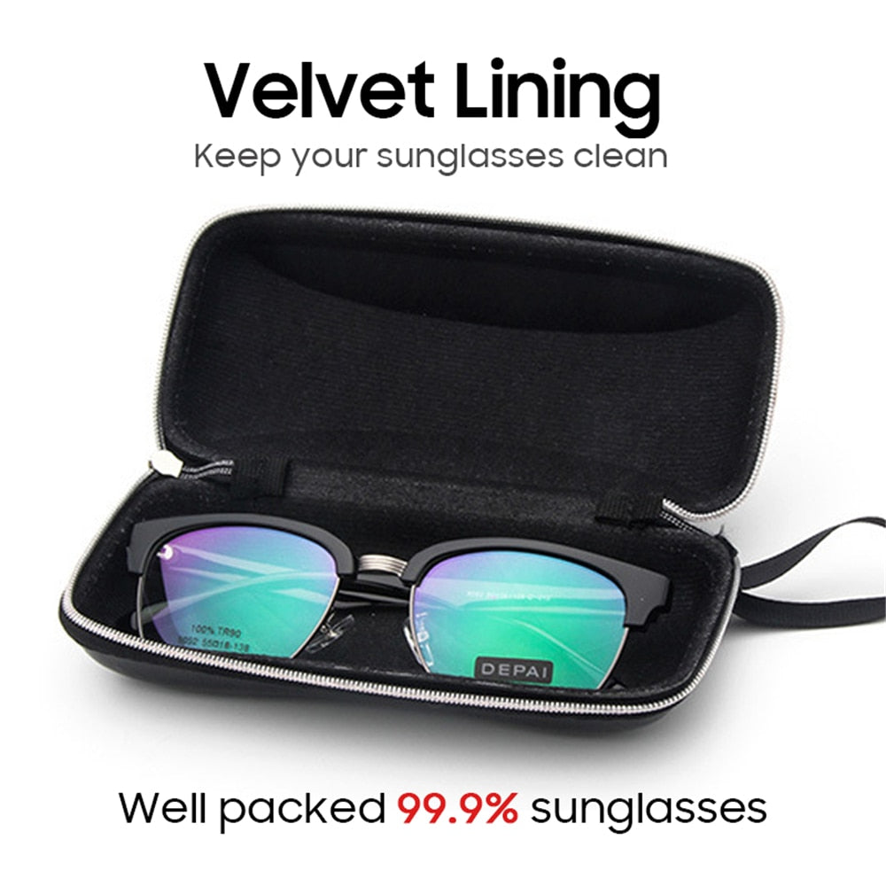 Men PU Leather Sunglasses Case