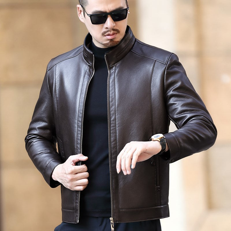 Men's Sheepskin Winter Jacket for Smart Casual Style