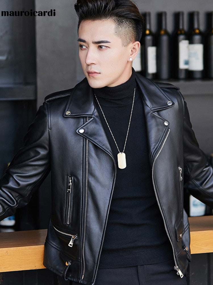 Men's Moto & Biker Faux Leather Jacket