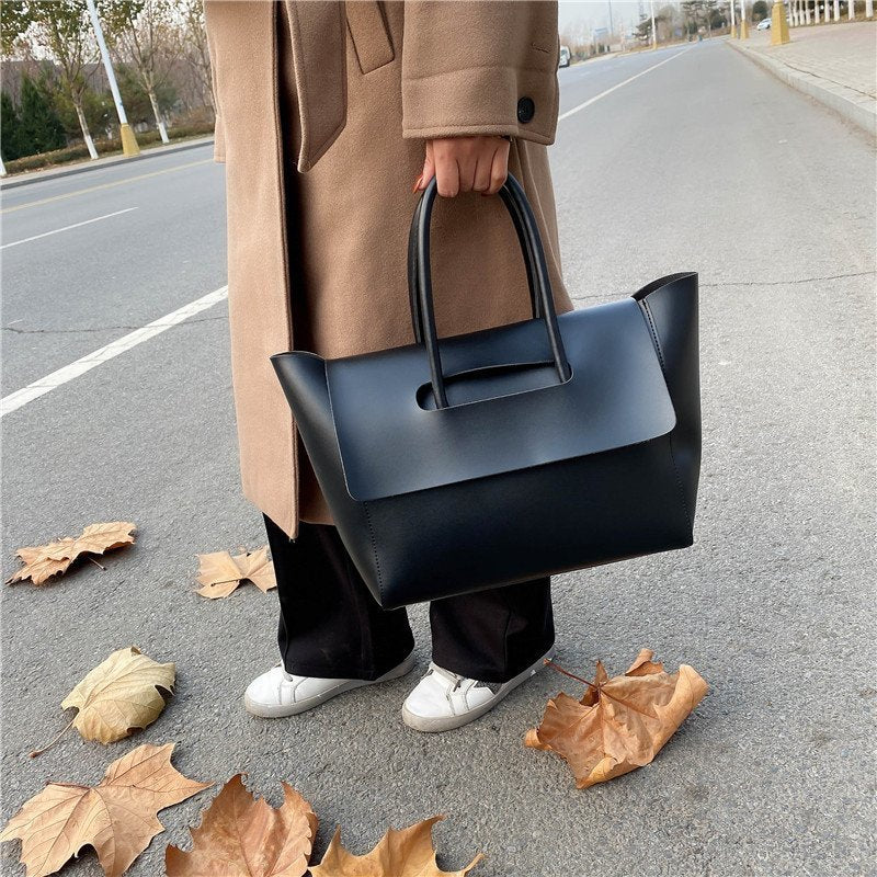 Versatile PU Casual Tote Bag