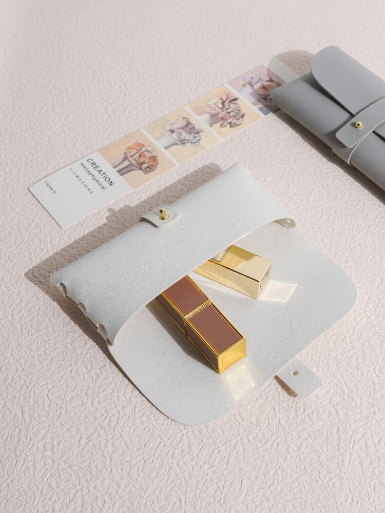 Retro Literary Simple Glasses Bag Soft Leather