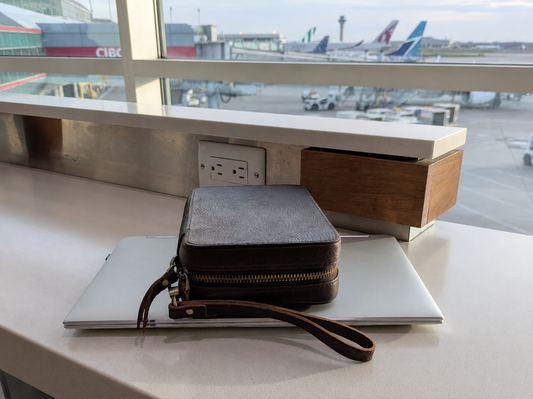 Leather Tech Organizer Pouch
