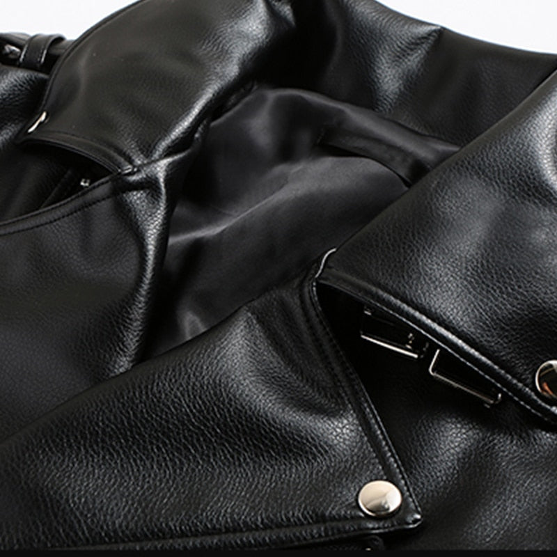 Men's Moto & Biker Faux Leather Jacket