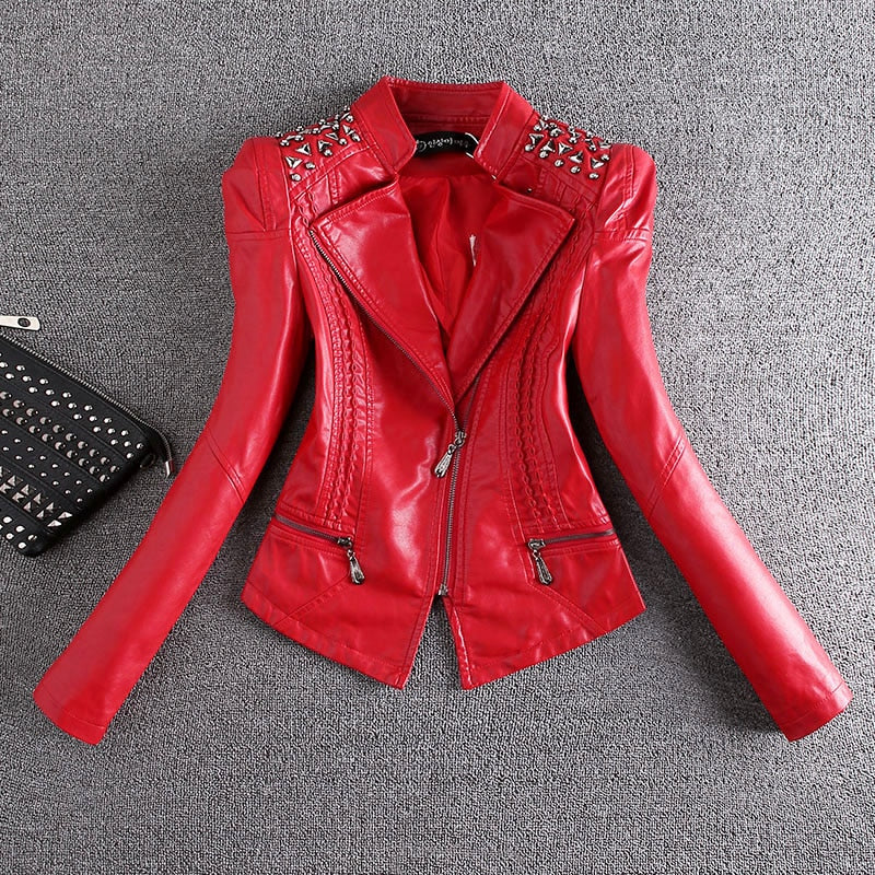 Street Smart: Women's Short PU Leather Streetwear Jacket