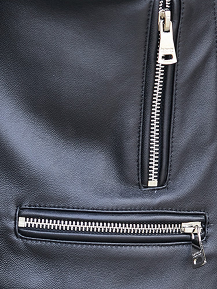 Men's Moto & Biker Faux Leather Jacket