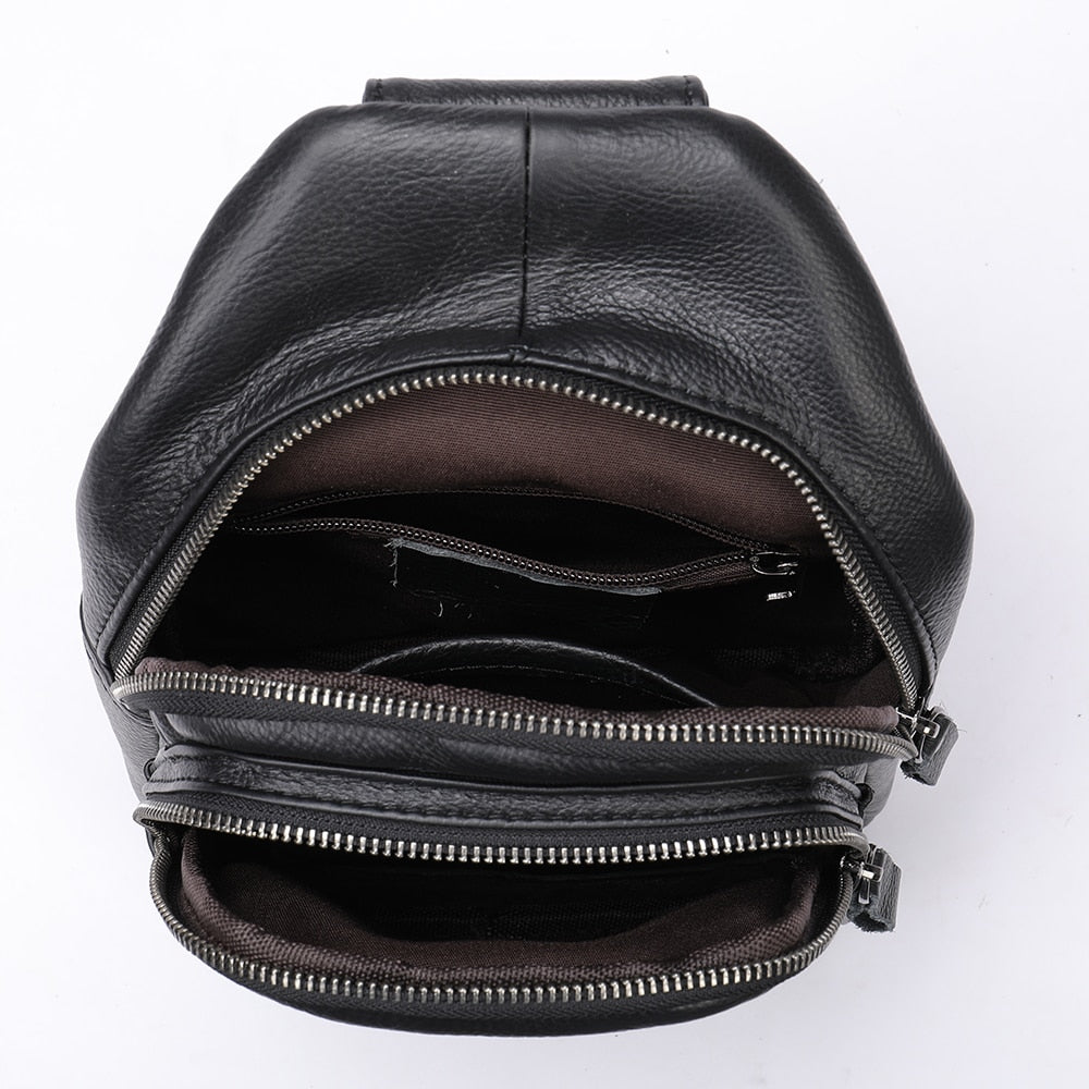 Men's Chest Bag Genuine Leather