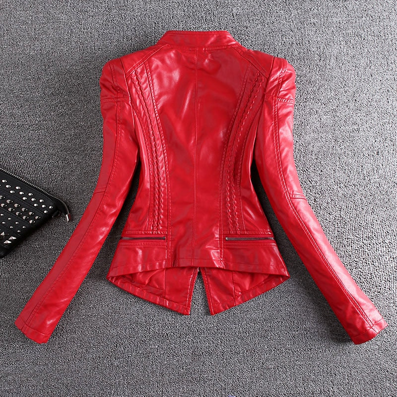 Street Smart: Women's Short PU Leather Streetwear Jacket