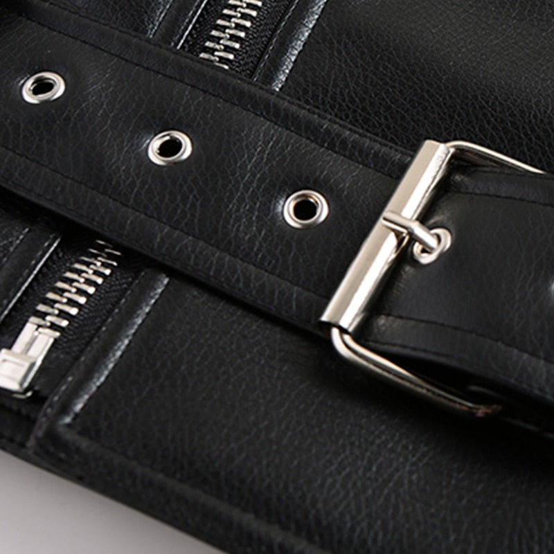 Men's Moto & Biker Faux Leather Jacket