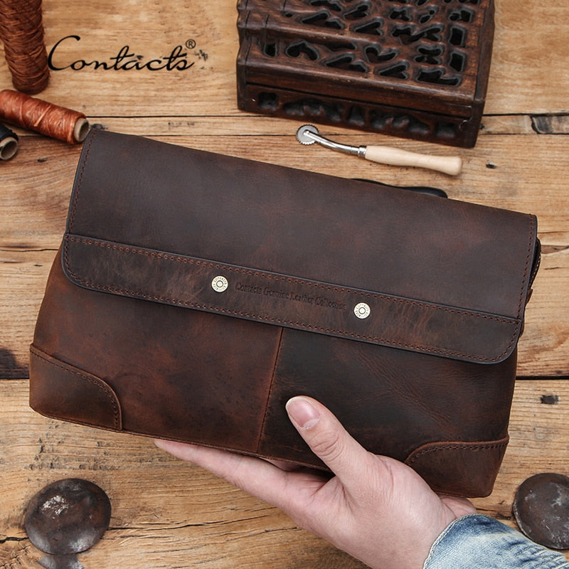 Elevate Your Essentials: Men's Vintage Clutch Bag