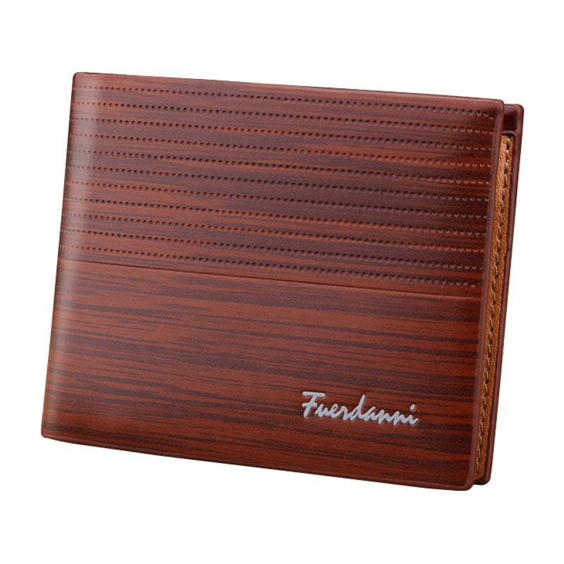Vintage Men Leather Wallet Short Slim