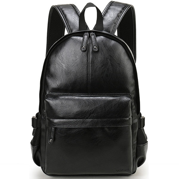 Men Leather School Backpack