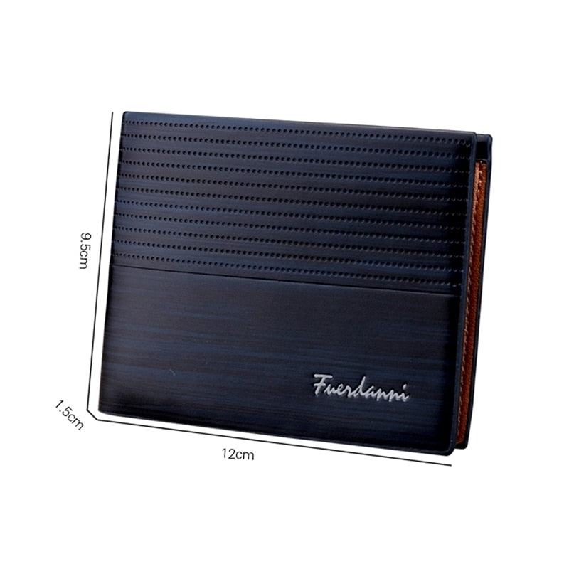 Vintage Men Leather Wallet Short Slim