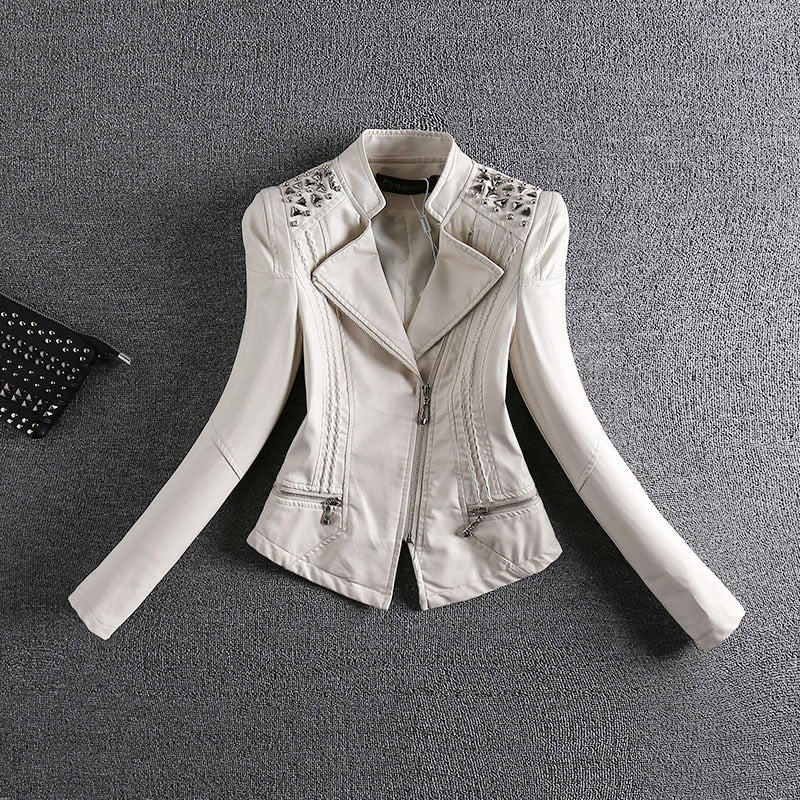 Street Smart: Women's Short PU Leather Streetwear Jacket