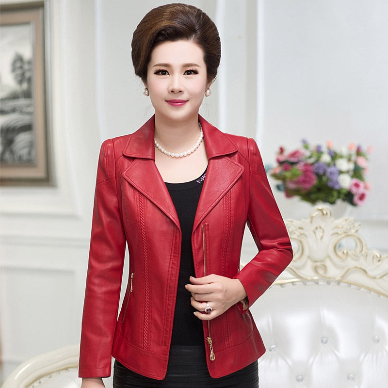Effortless Chic: Versatile Faux Leather Women's Jacket