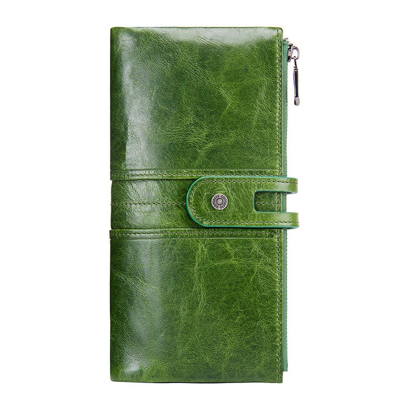 Genuine Leather Wallets for Men Long Casual