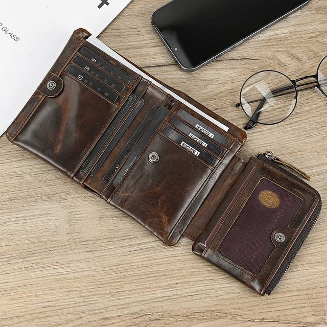 Luufan Leather Men‘s Short Wallet