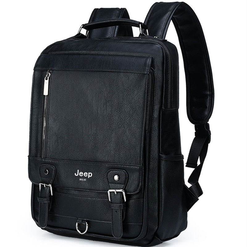 Fashion Leather Men Backpack Business