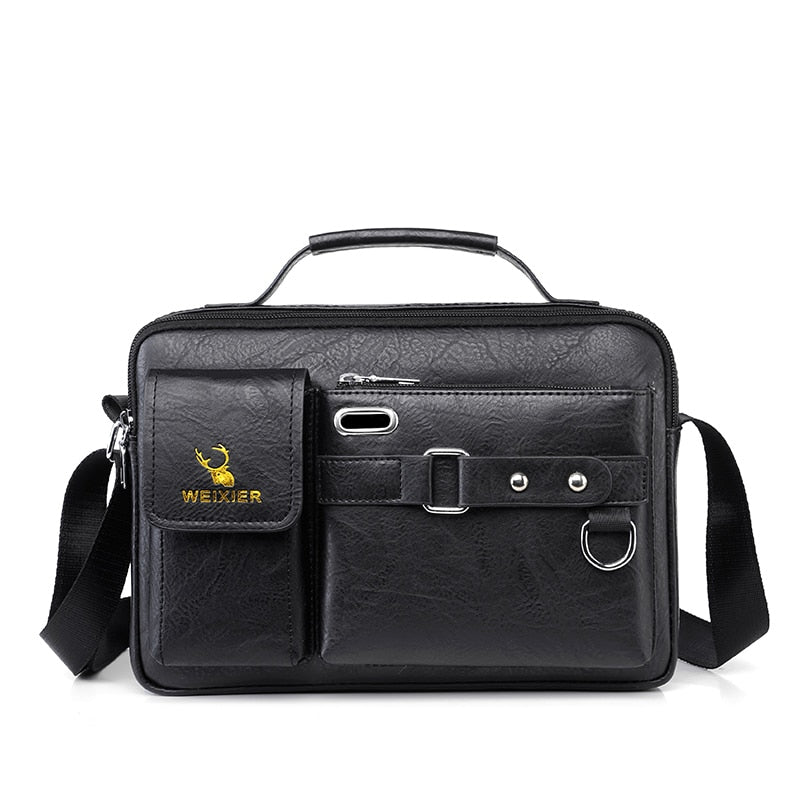 Men's Shoulder Bag Portable PU Leather