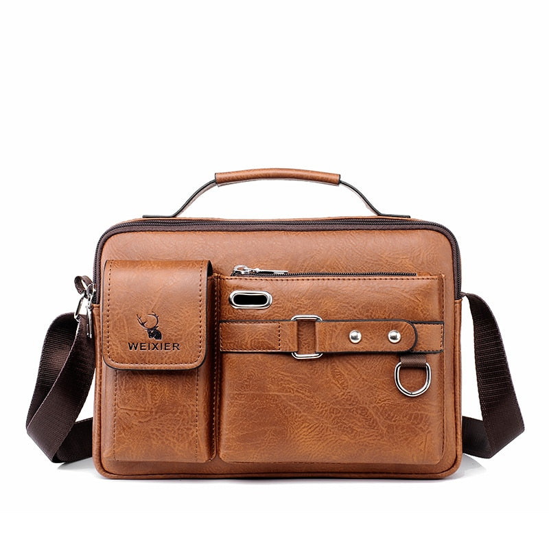 Men's Shoulder Bag Portable PU Leather