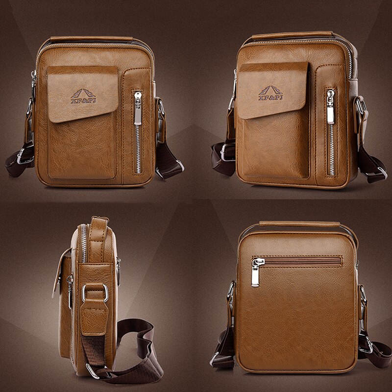 Men Fashion PU Leather Business Anti-theft