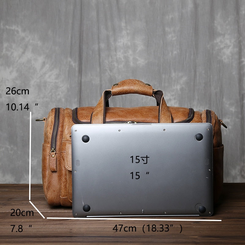 Vintage-style Travel Duffle Bag