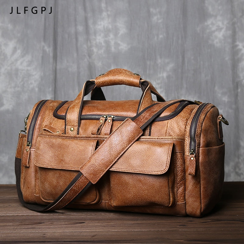 Vintage-style Travel Duffle Bag