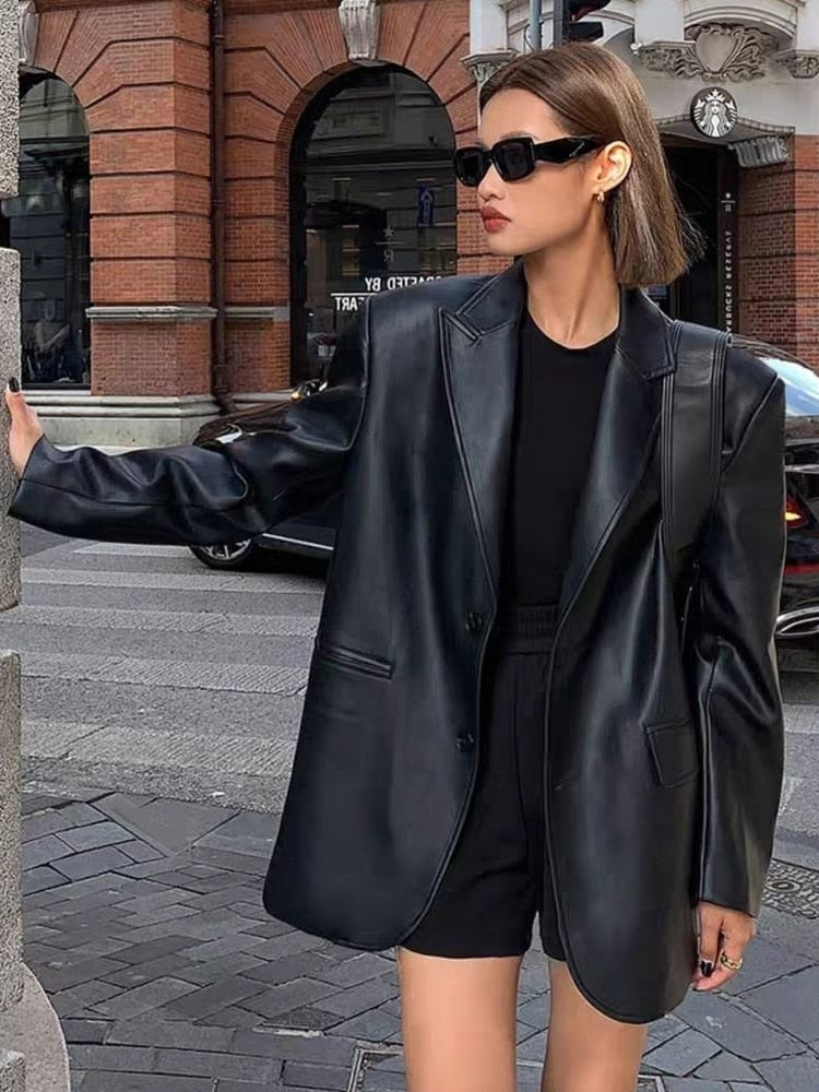 Rev Up Your Style: Women's All-Season Moto & Biker Leather Jacket