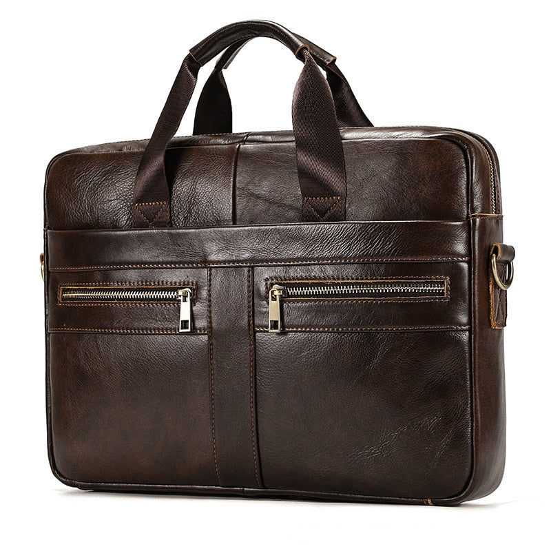 Briefcase Bag Men's Genuine Leather