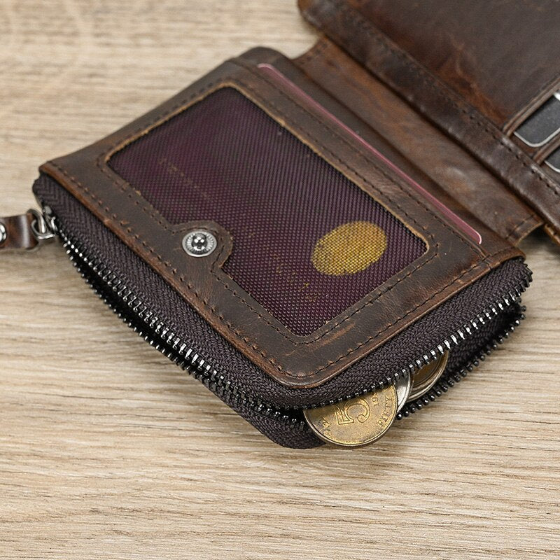 Luufan Leather Men‘s Short Wallet