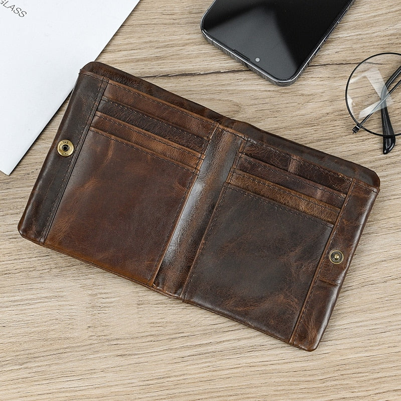 Luufan Leather Men‘s Short Wallet
