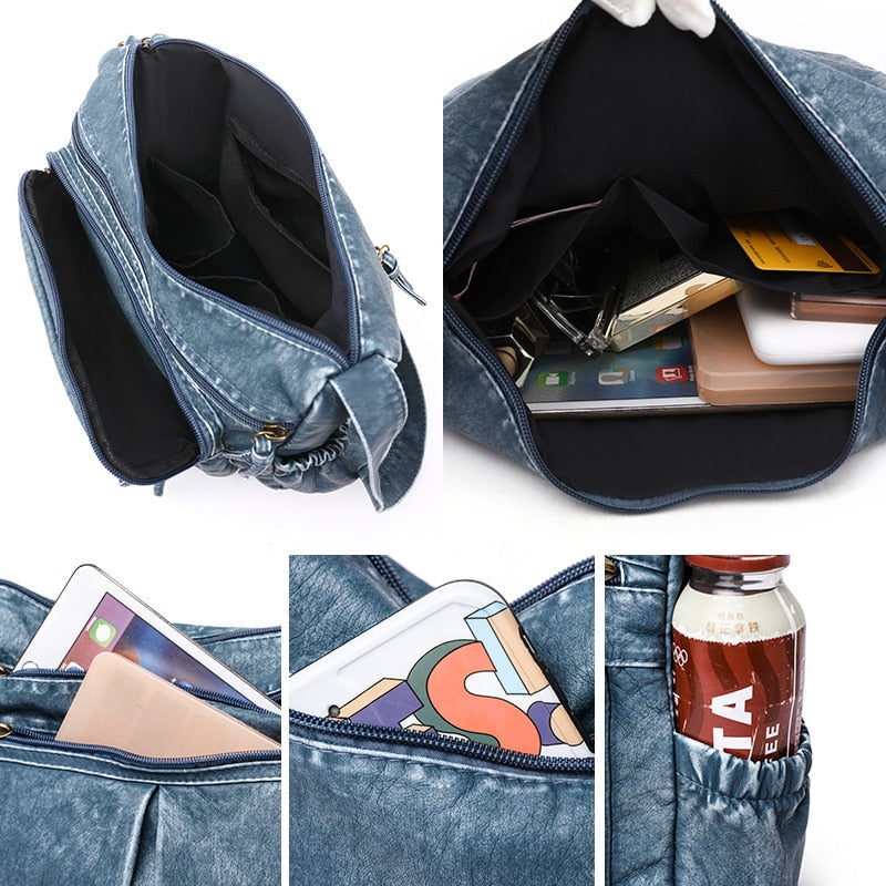 Vintage PU Casual Tote Bag for Women