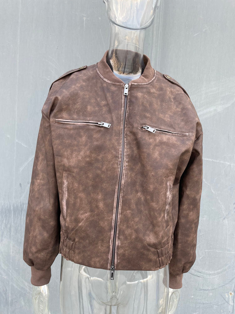 Urban Chic: Women's High Street Faux Leather Jacket
