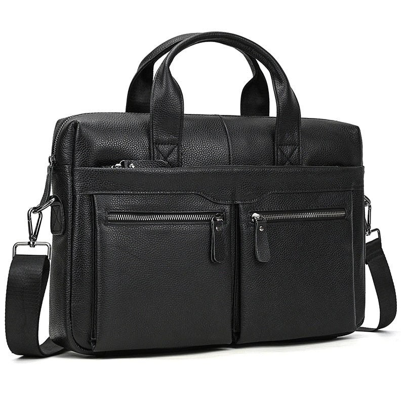 Briefcase Bag Men's Genuine Leather