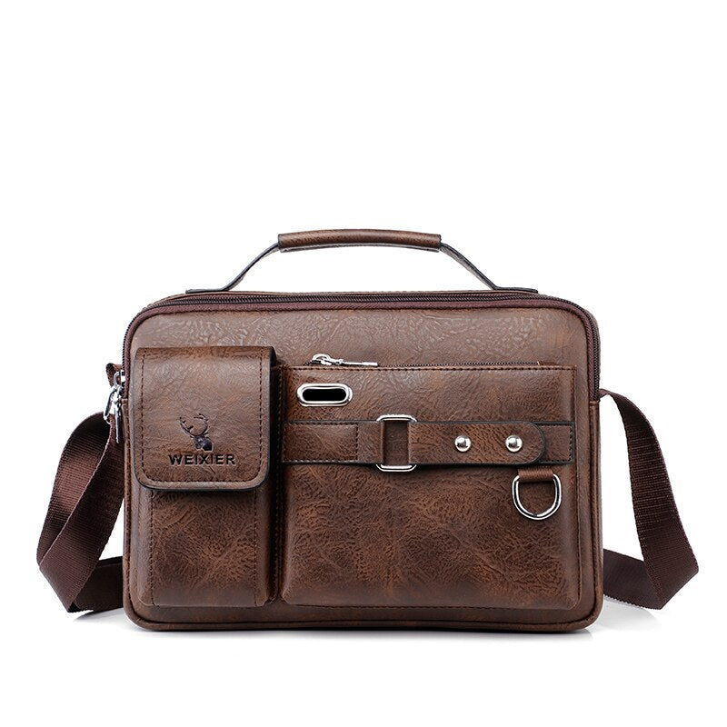 Men's Shoulder Bag Portable PU Leather