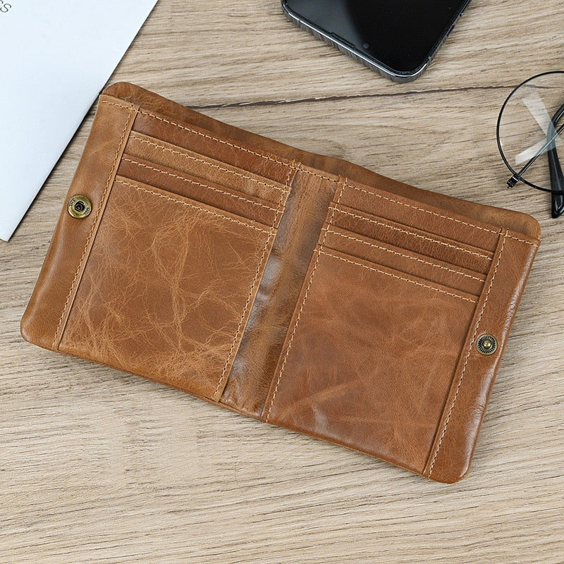 Luufan Leather Men‘s Short Wallet