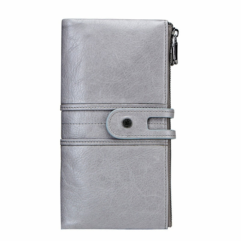 Genuine Leather Wallets for Men Long Casual