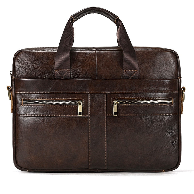 Briefcase Bag Men's Genuine Leather