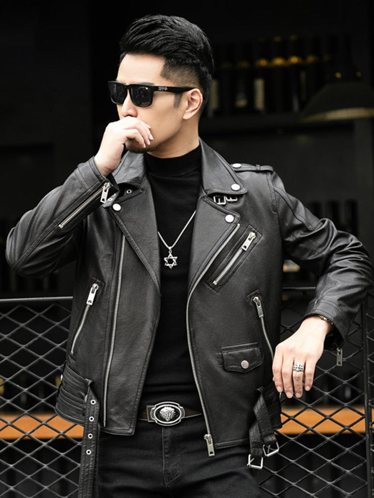 Men's Casual Faux Leather Jacket