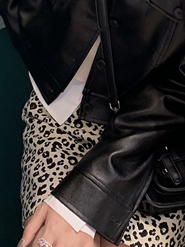 Sophisticated Style: Lautaro Spring Autumn Short Faux Leather Jacket