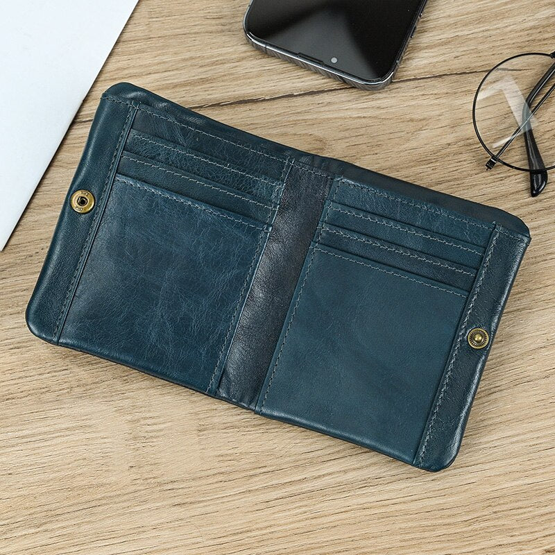 Luufan Leather Men‘s Short Wallet