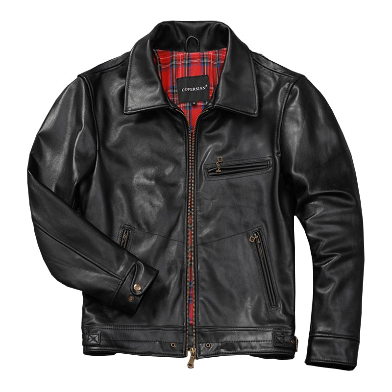 Black Classic Made of Genuine Leather Jacket
