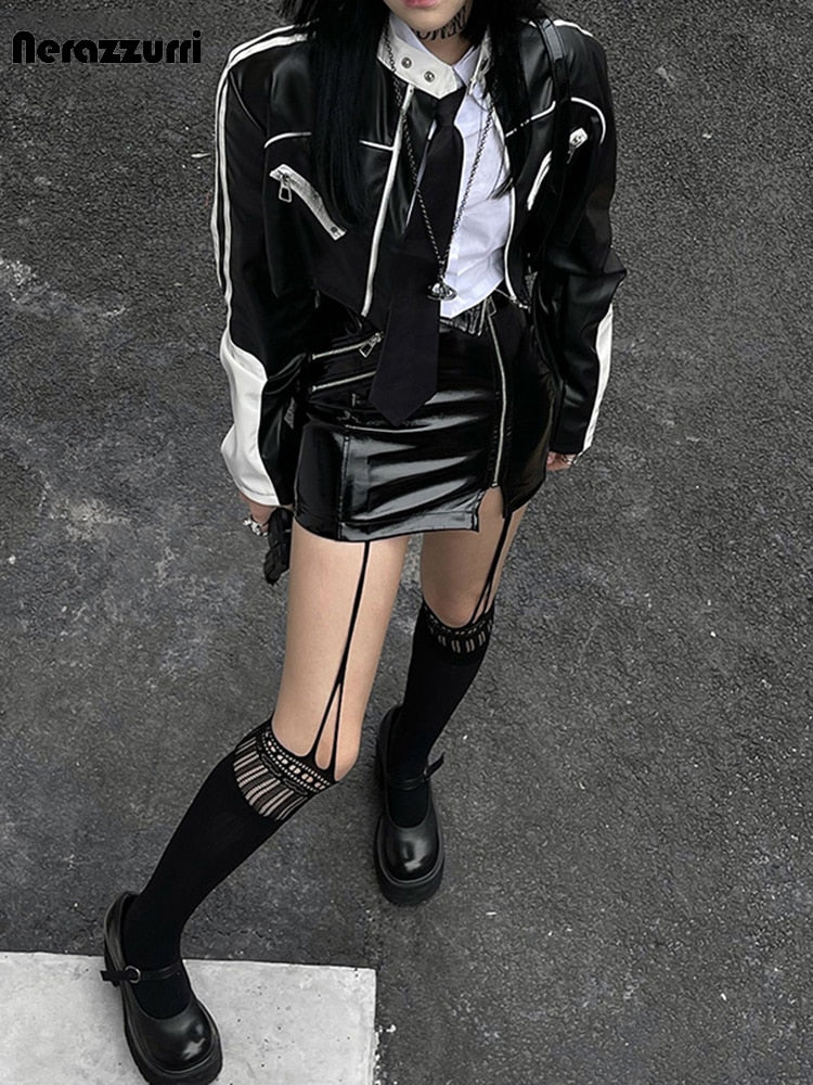 City Chic: Women's High Street Faux Leather Short Jacket