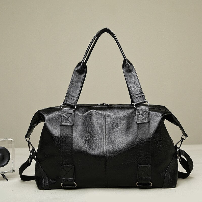 Men's Business PU Travel Handbag Soft Leather