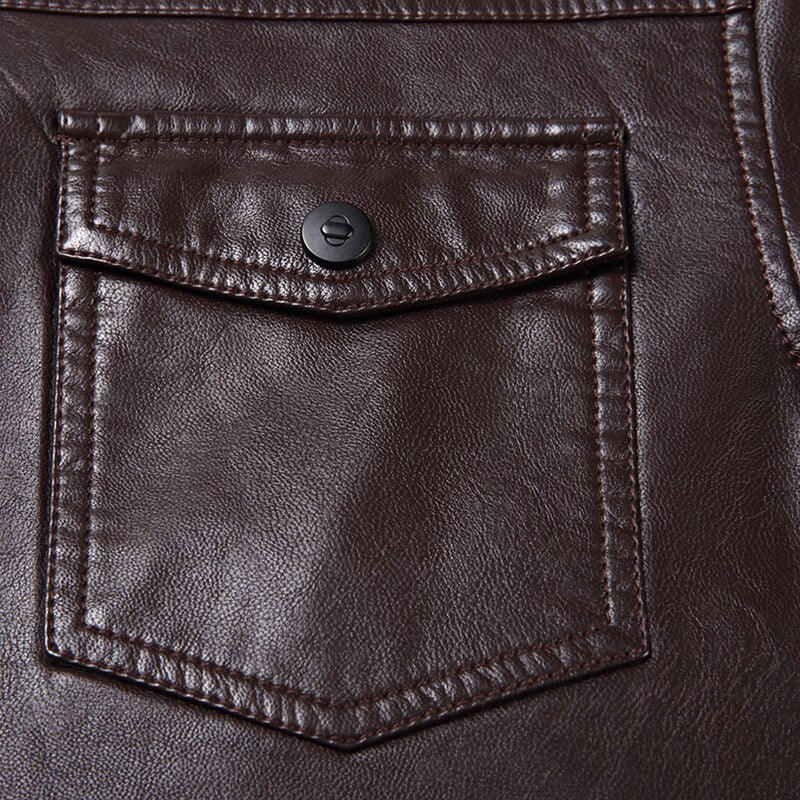 Men's Smart Casual PU Leather Jacket