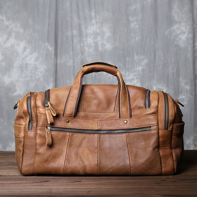Vintage-style Travel Duffle Bag