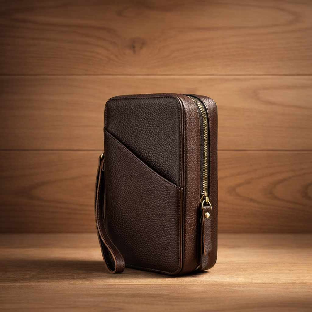 Leather Tech Organizer Pouch