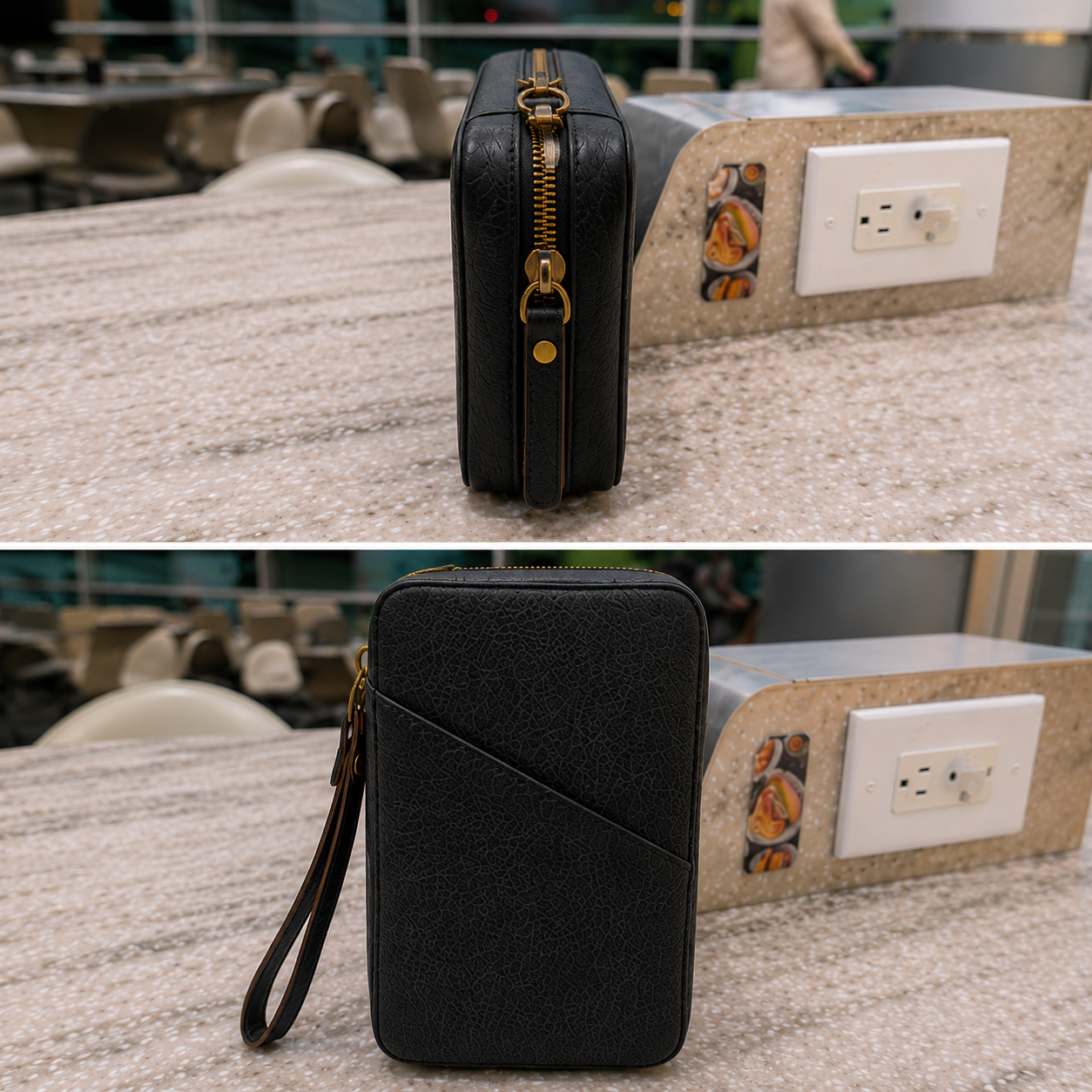 Leather Tech Organizer Pouch