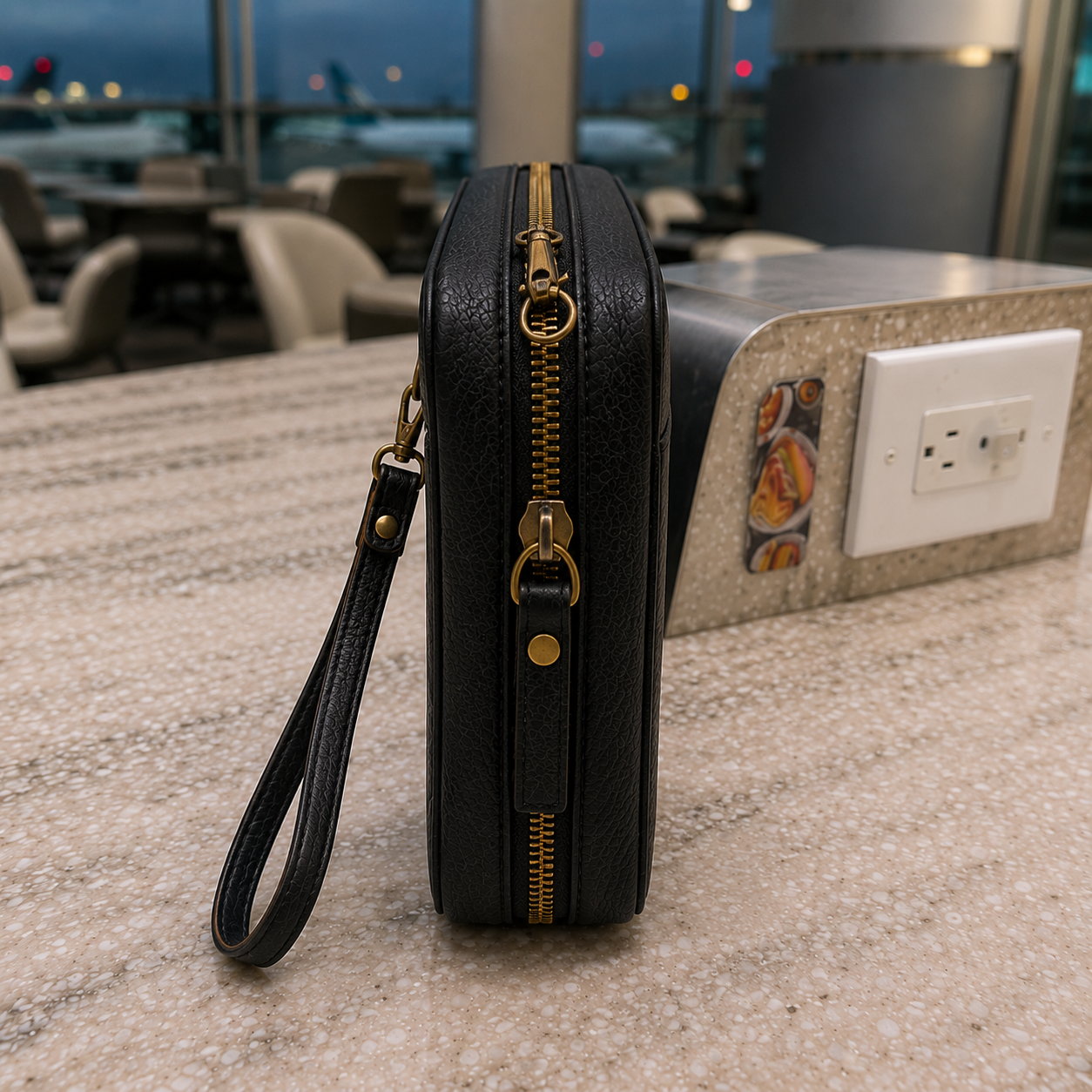 Leather Tech Organizer Pouch