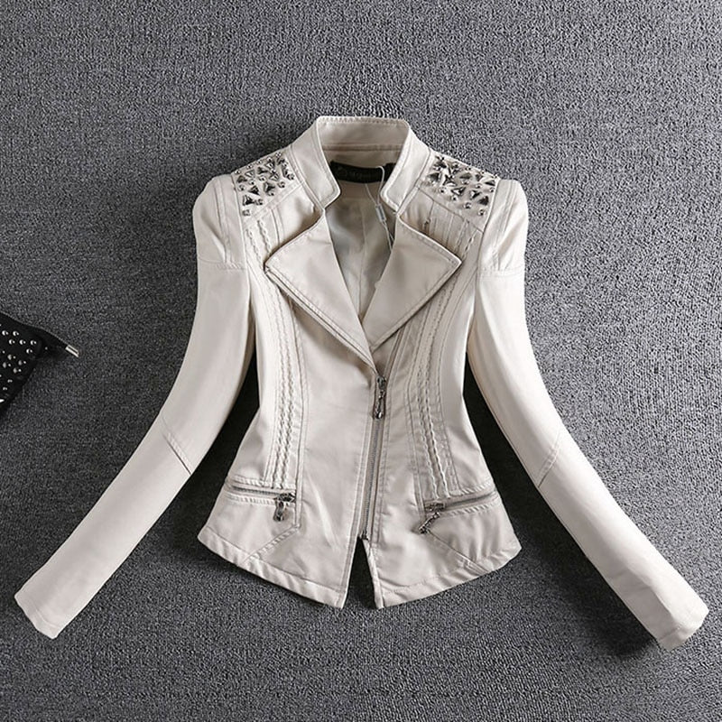 Street Smart: Women's Short PU Leather Streetwear Jacket